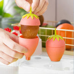 Load image into Gallery viewer, Strawberry Shape 6pc Ice Candy Mold.
