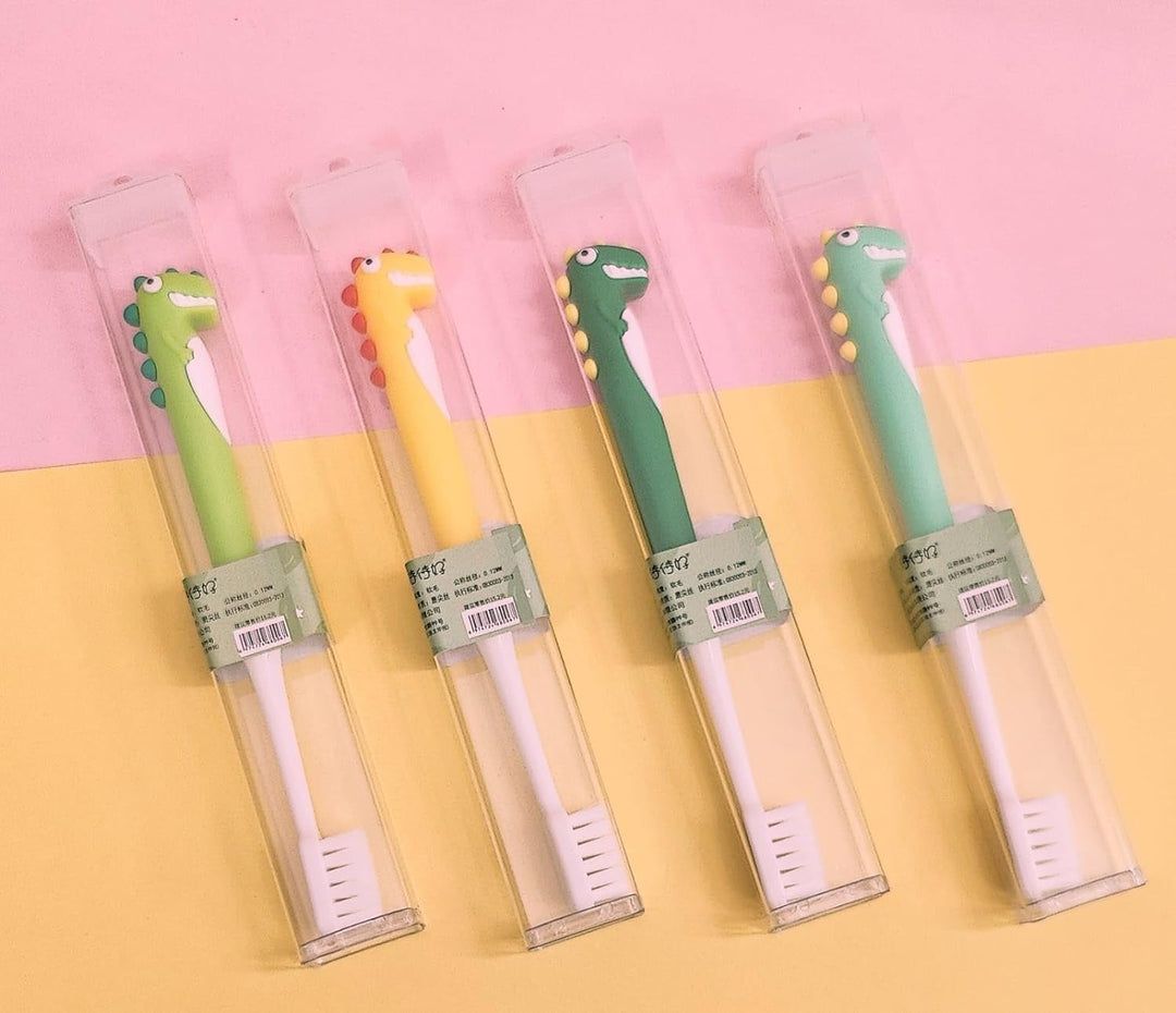 Dino Cartoon Toothbrush. - TinyBo