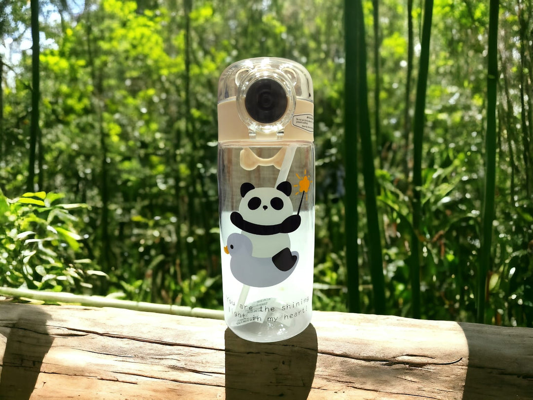 Printed Panda Theme Water Bottle.(600ml) - TinyBo