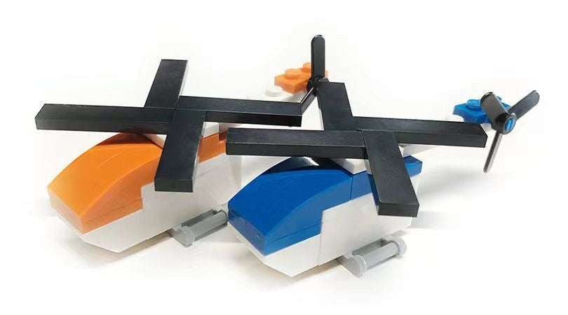 Lego DIY Helicopter Puzzle Sharpener.