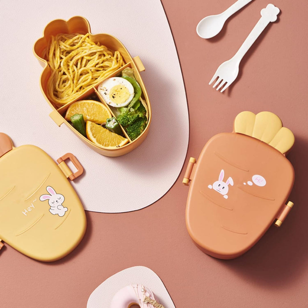 Hey Bunny Love Carrot Shape Lunch Box. - TinyBo