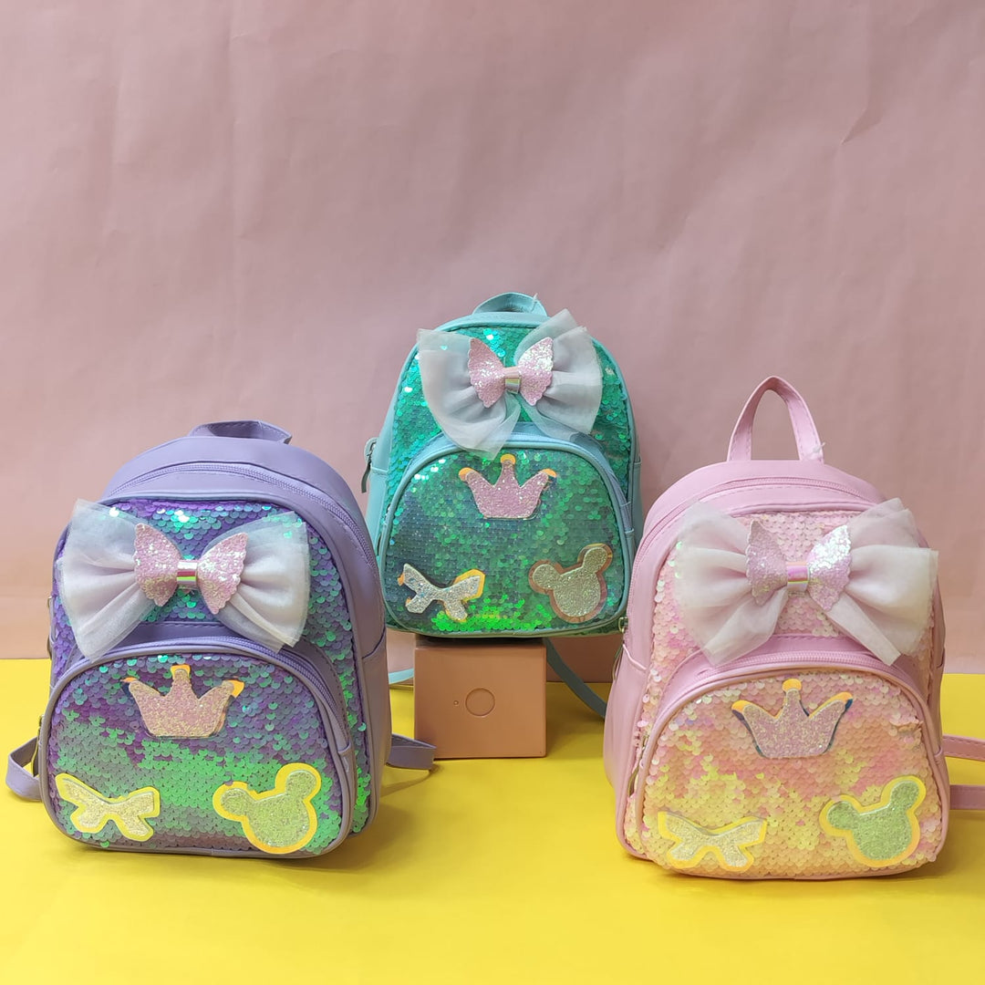 Mini Sequence Bow Backpack. - TinyBo