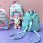 Load image into Gallery viewer, Colourful Rainbow Theme Mini Backpack.
