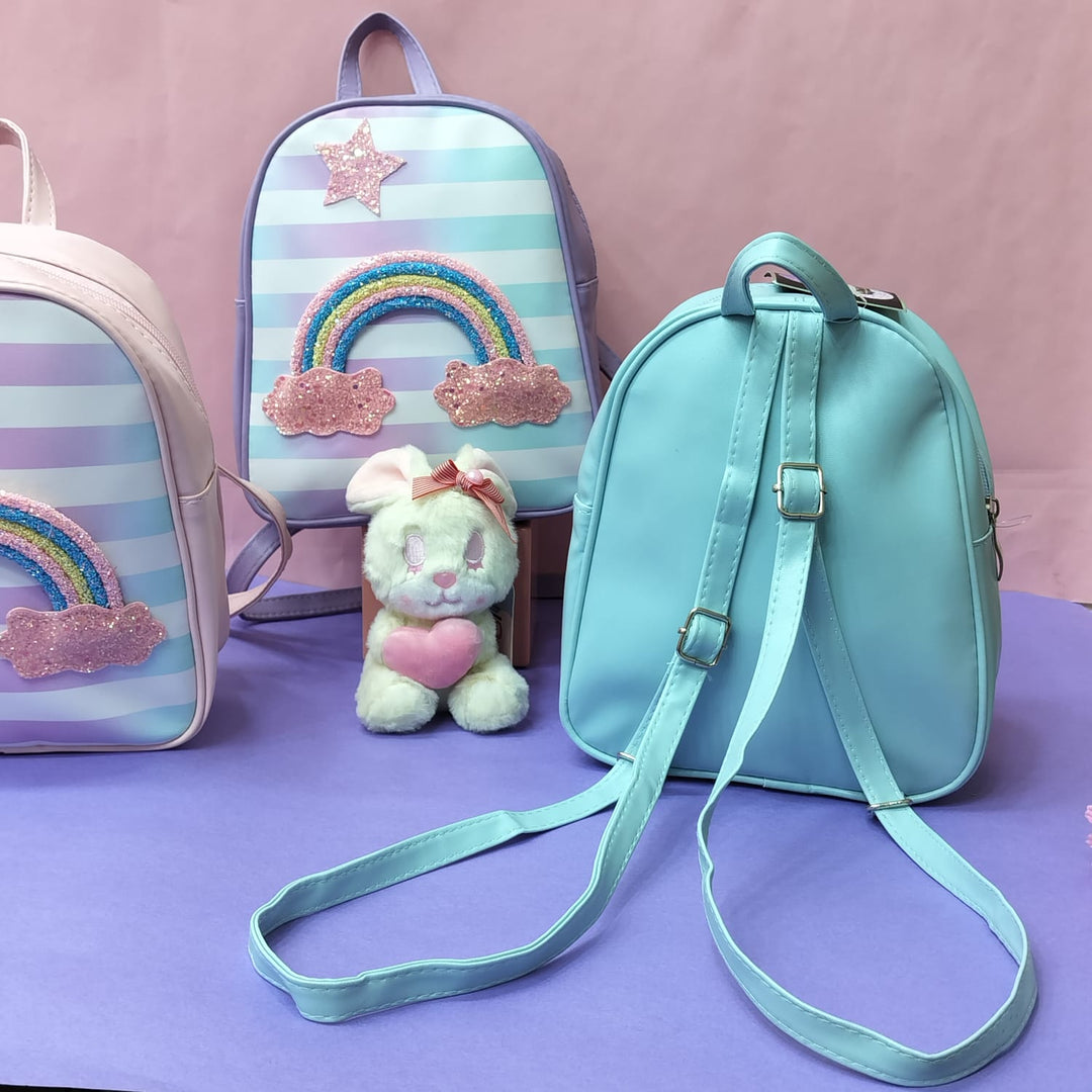 Colourful Rainbow Theme Mini Backpack. - TinyBo