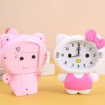 Load image into Gallery viewer, Sweet Kitty Theme 2 IN 1 Alaram Clock and Watch. - TinyBo
