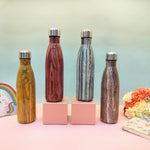 Load image into Gallery viewer, Shiny Woody Print Steel Water Bottle.(500mL) - TinyBo
