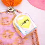 Load image into Gallery viewer, Heart In London Theme 2 In 1 Coin Pouch And Keychain.
