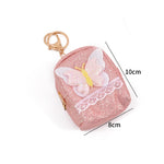 Load image into Gallery viewer, Glitter Butterfly Mini Backpack Keychain – Cute Coin Pouch for Girls &amp; Women
