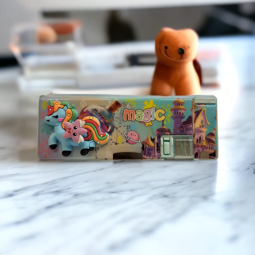 Unicorn Pencil Case With Spinner