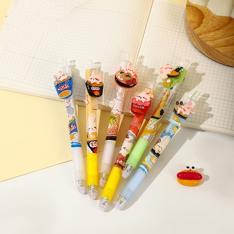 Cup And Noodles Theme Erasable Mechanical Pen.