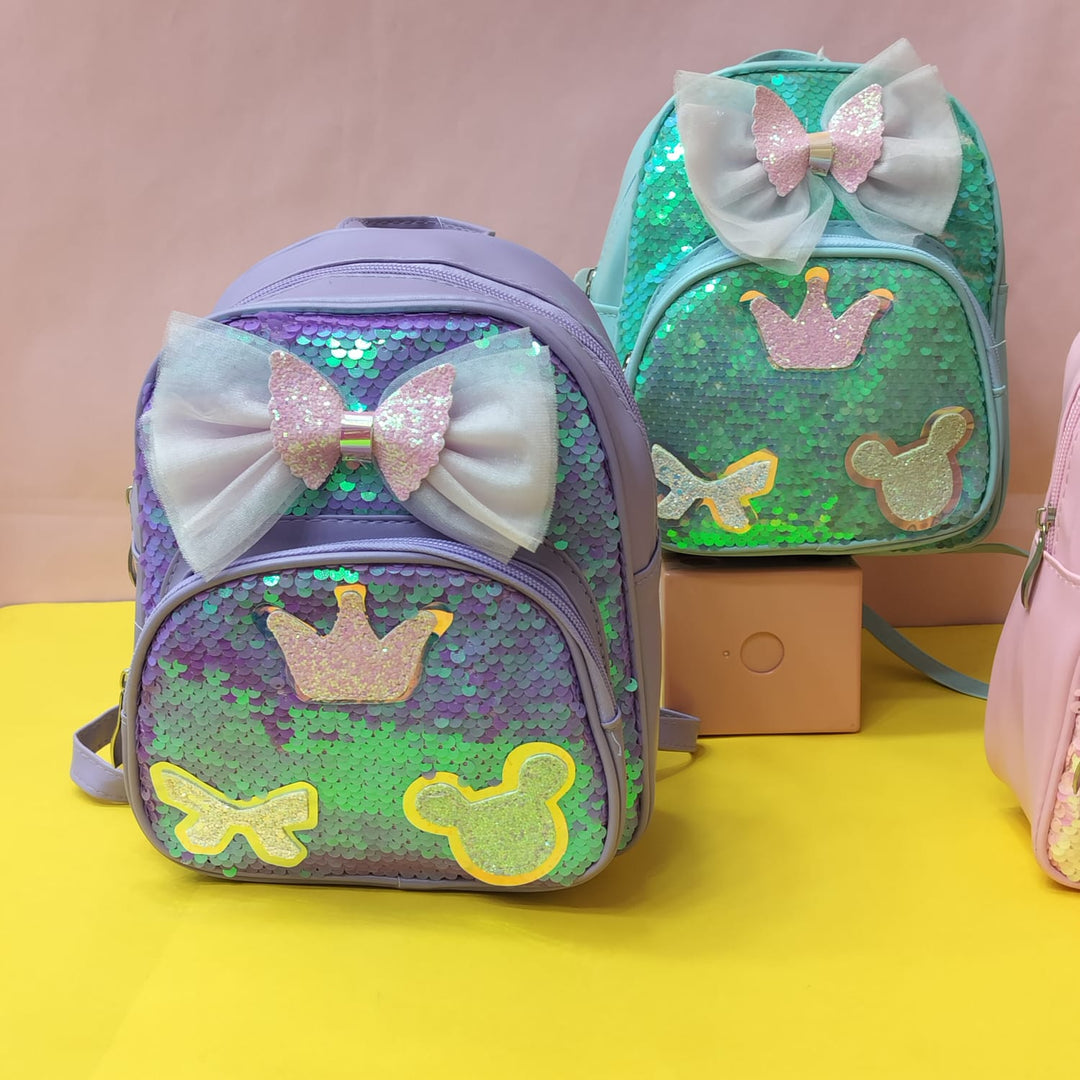 Mini Sequence Bow Backpack. - TinyBo