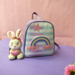 Load image into Gallery viewer, Colourful Rainbow Theme Mini Backpack.
