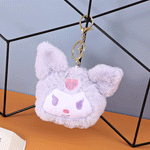 Load image into Gallery viewer, Kuromi Plush 2-In-1 Keychain &amp; Coin Pouch
