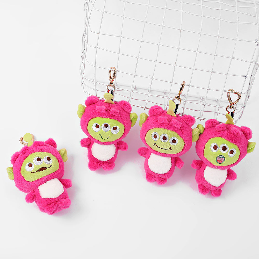 Smiling alien soft-toy keychain - TinyBo