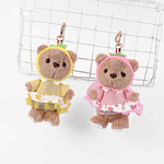 Load image into Gallery viewer, Princess Style Teddy Bear Plush Keychain. - TinyBo
