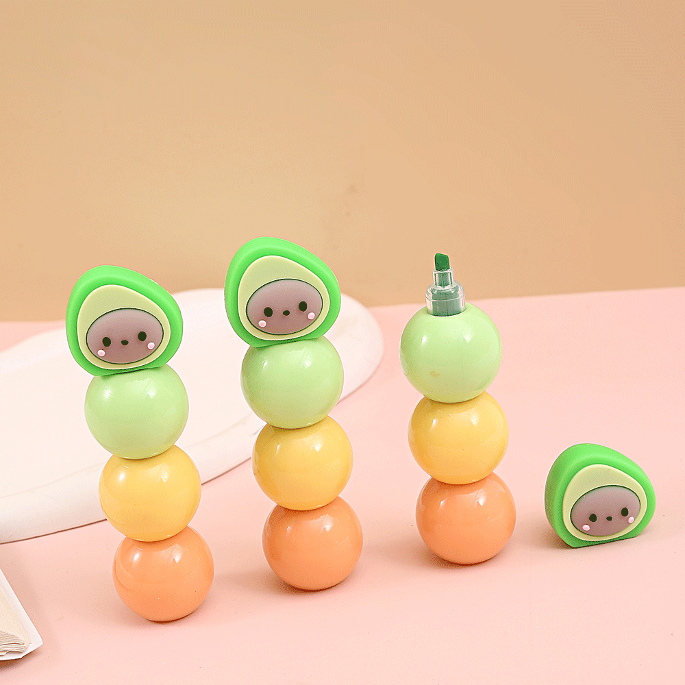 Stackable avocado style highlighter pen - TinyBo