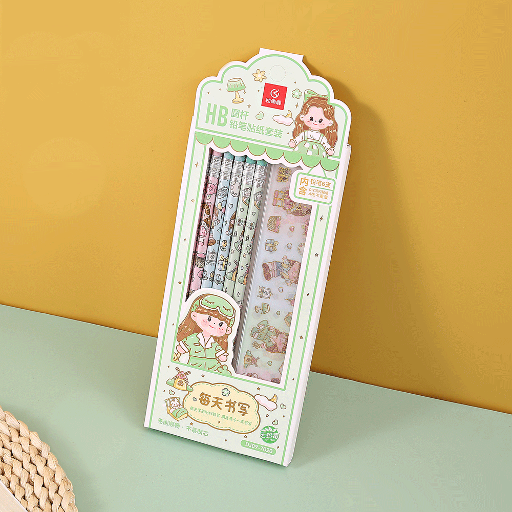 Girls Fancy Stationery Combo Set With Exciting Customizing Kawaii Sticker. - TinyBo