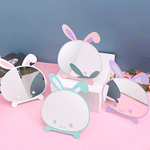 Load image into Gallery viewer, Cool Bunny With Ears Table Mirror.
