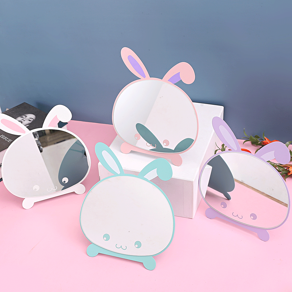 Cool Bunny With Ears Table Mirror. - TinyBo