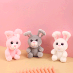 Load image into Gallery viewer, Fluffy Rabbit Plush Doll Keychain.
