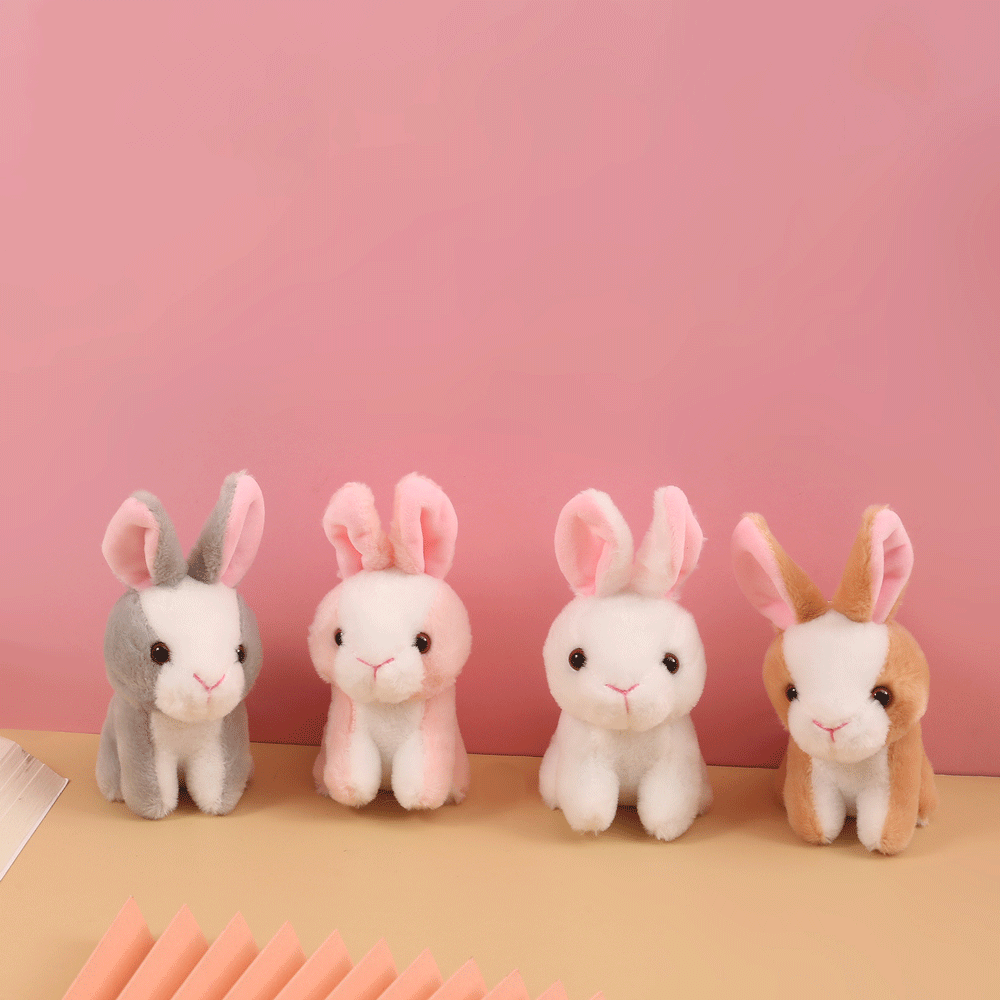 Sweet mini bunny keychain plush keychain. - TinyBo