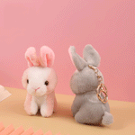 Load image into Gallery viewer, Sweet mini bunny keychain plush keychain. - TinyBo
