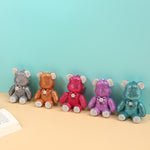 Load image into Gallery viewer, Rhinestone Elegant Teddy Bear Keychain. - TinyBo
