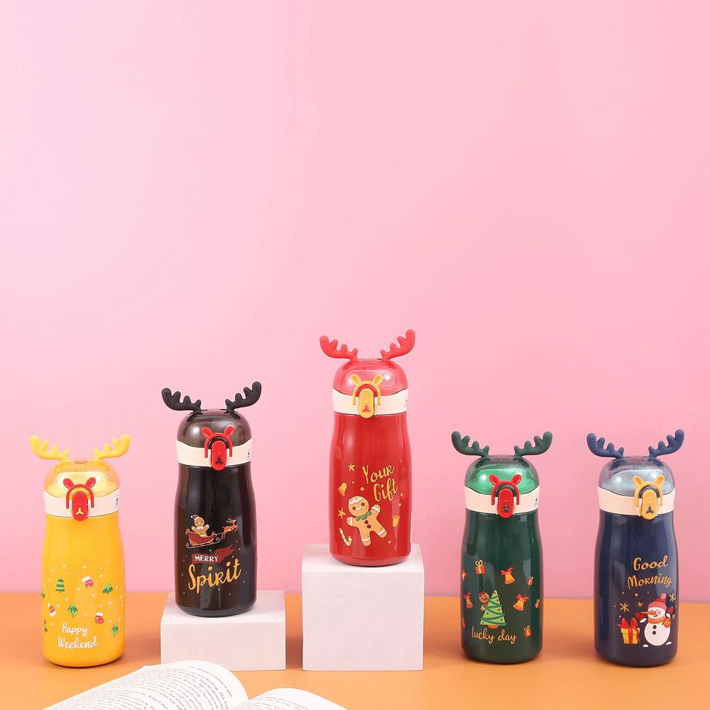 Fun Blast Kids Water Bottle With Deer Horn. - TinyBo