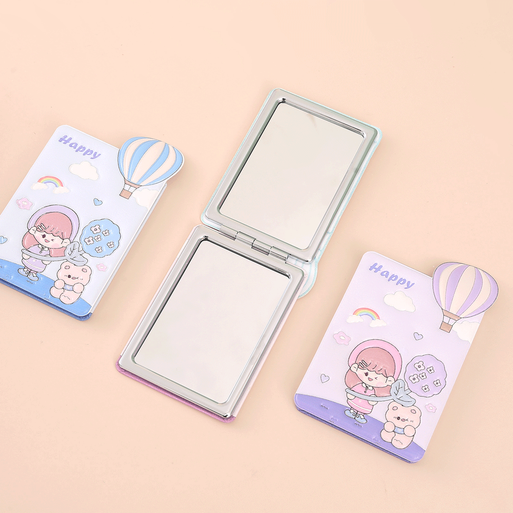 Box shaped Mix Character Double Sided Mirror. - TinyBo