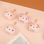 Load image into Gallery viewer, Sweet little teddy-bear 2 in 1 keychain &amp; pouch.
