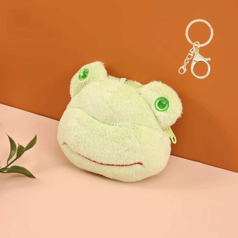 Froggy Plush 2 In 1 Keychain & Pouch For Kids. - TinyBo