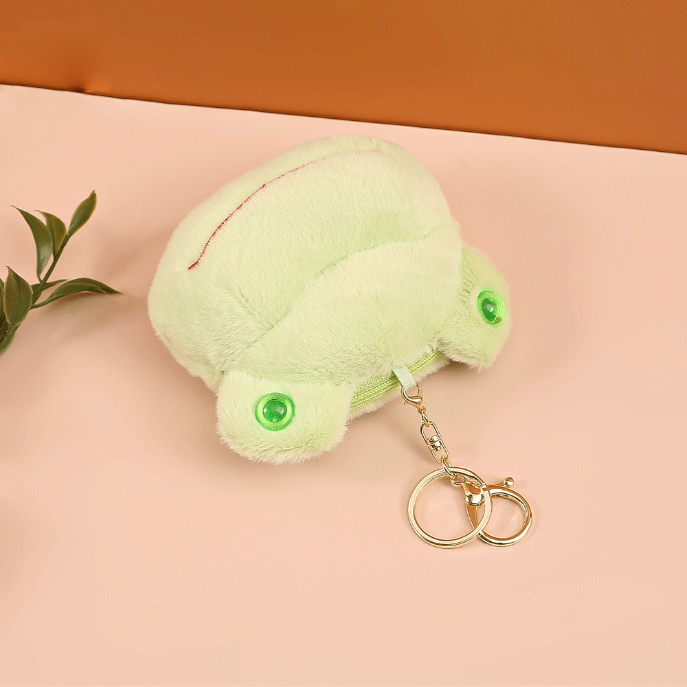 Froggy Plush 2 In 1 Keychain & Pouch For Kids. - TinyBo