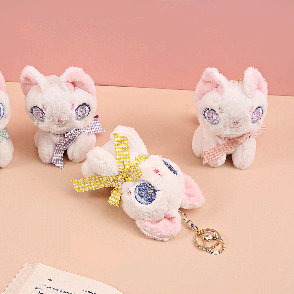 Kawaii Cat Plush Soft Toy Keychain - TinyBo