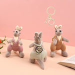 Load image into Gallery viewer, Mini Kangaroo Soft Toy Keychain. - TinyBo
