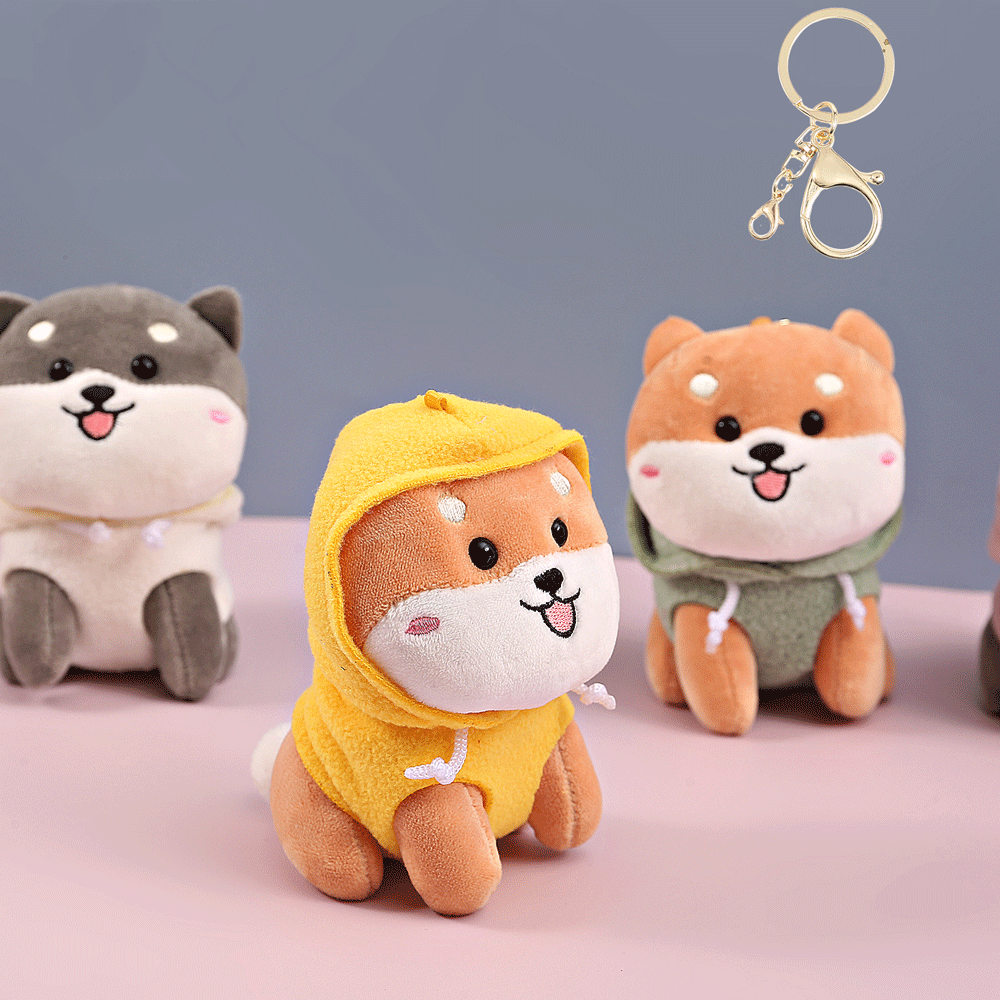 Plush cute stuffed dog adorable keychains. - TinyBo