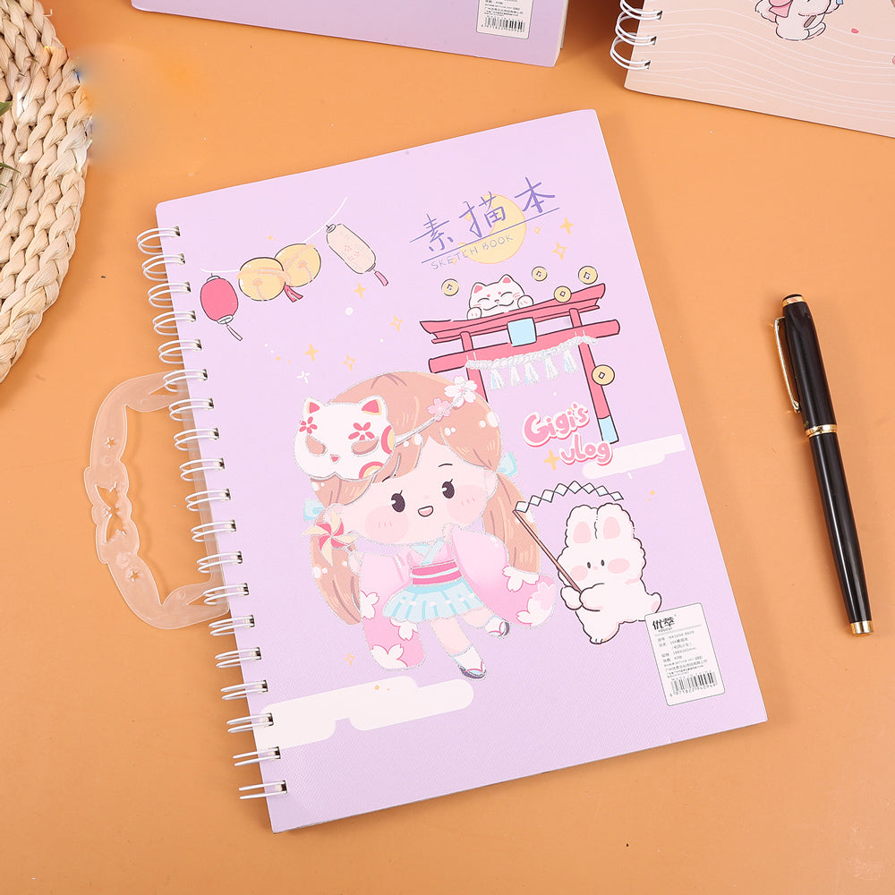 Beautifull girl Printed Theme sketch book.