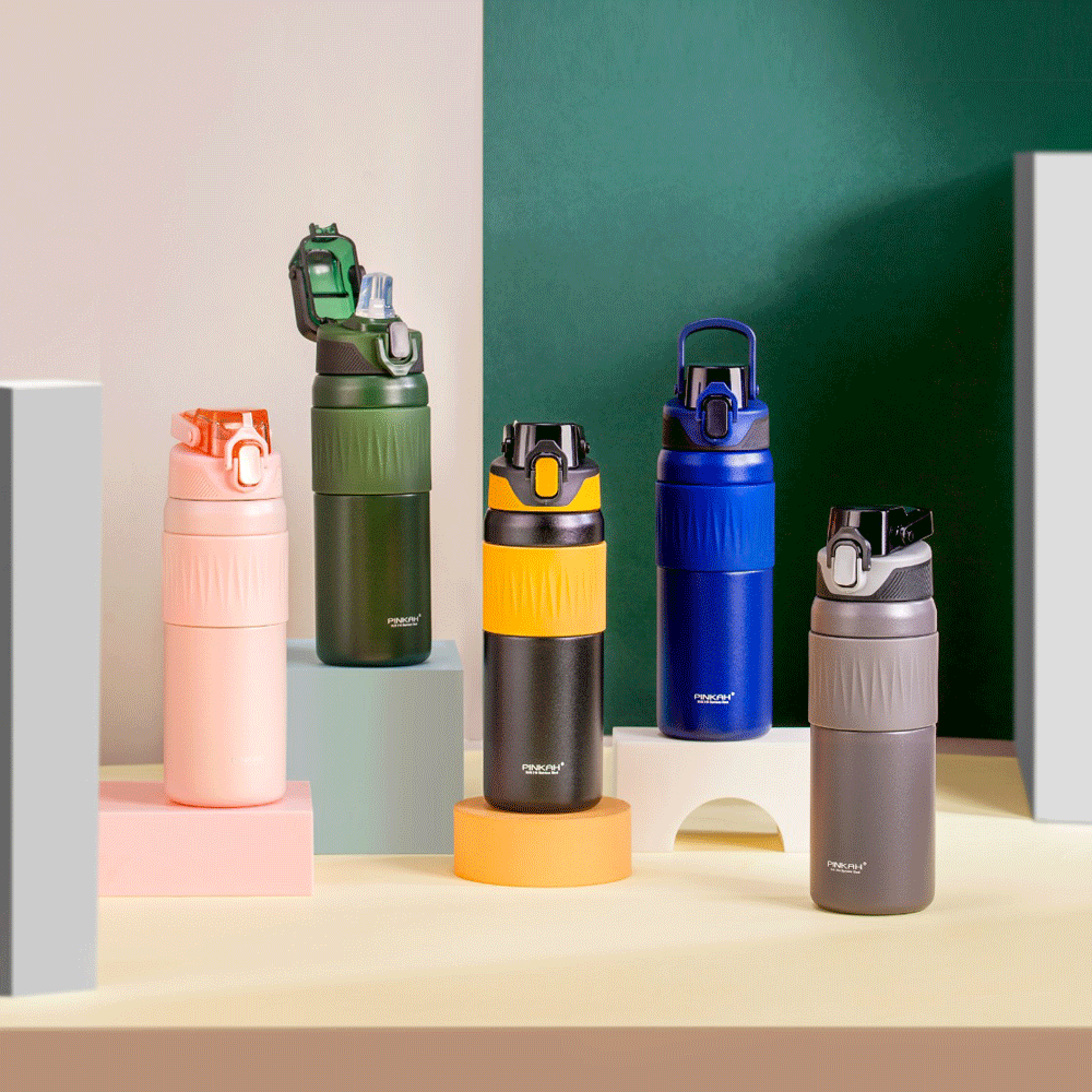 Stainless steel sipper water-bottle.(950mL,450mL). - TinyBo