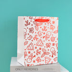 Load image into Gallery viewer, Merry charismas with reindeer and stars stylish paper-bag for gifting. - TinyBo
