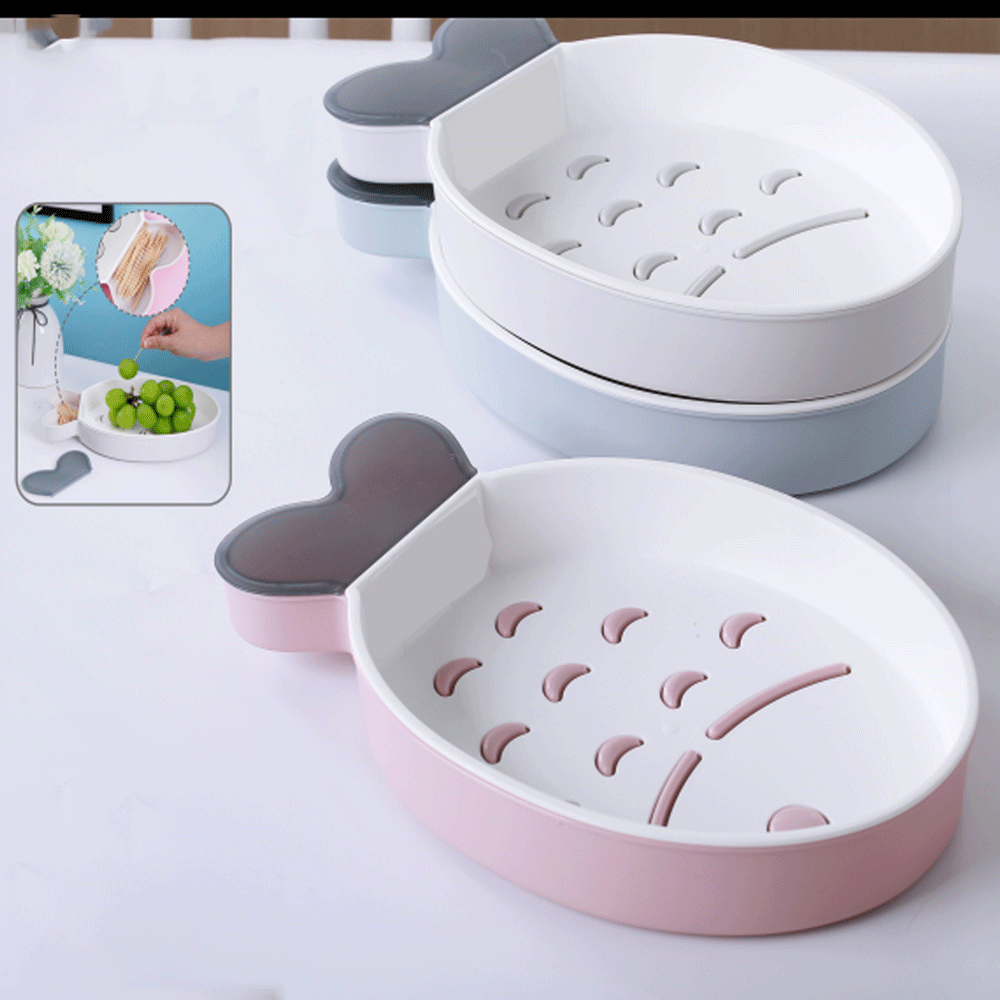 Strawberry Shape 2 In 1 Drainer & Plate. - TinyBo