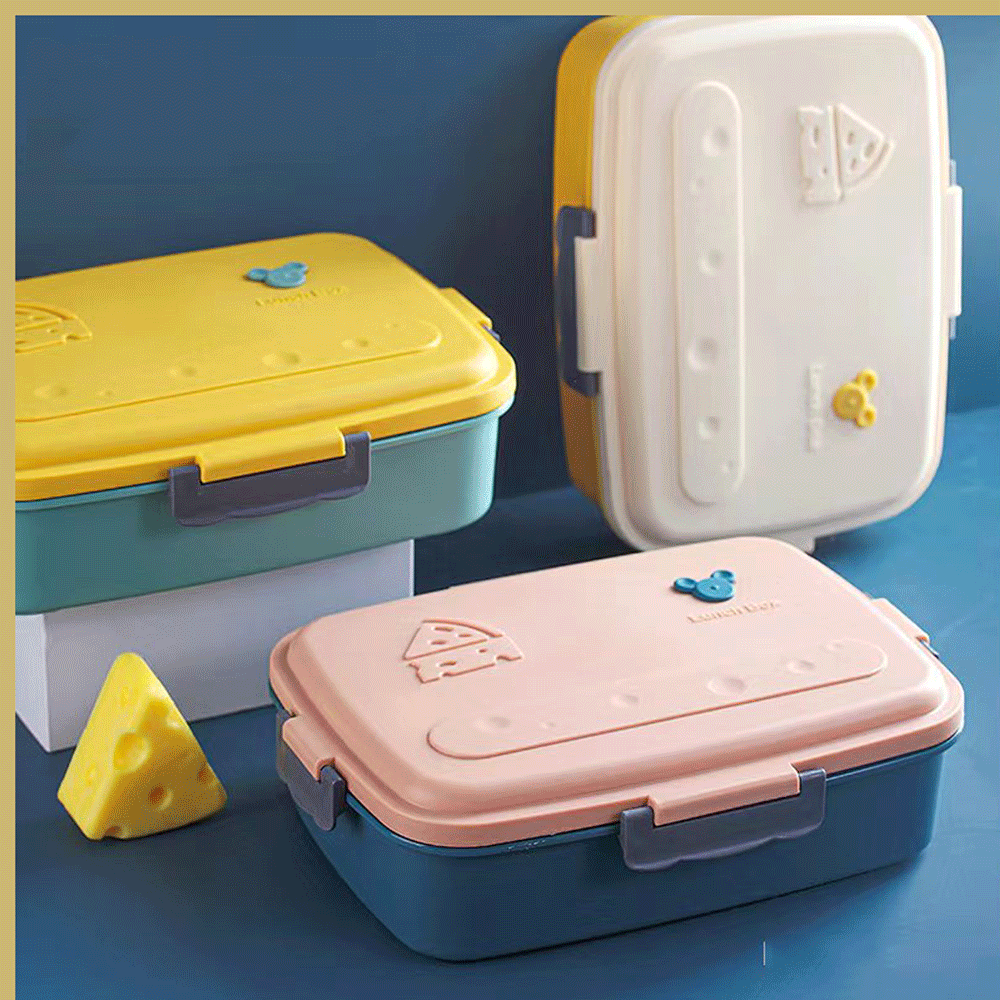 Enjoy Lunch With Gibo Steel Cheese Lunch Box - TinyBo