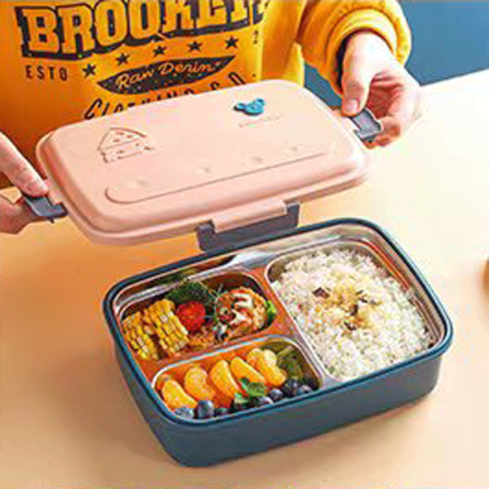 Enjoy Lunch With Gibo Steel Cheese Lunch Box - TinyBo