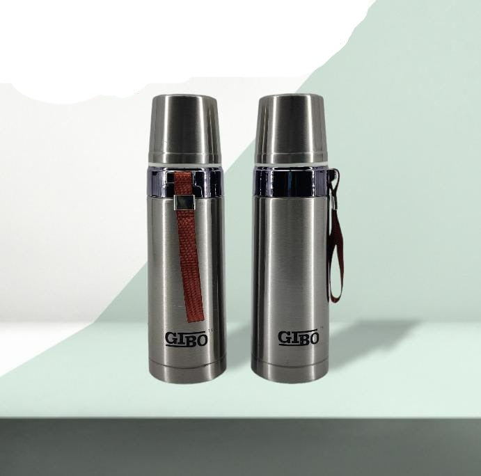 Stylish steel thermos bottle.(550mL) - TinyBo