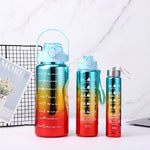 Load image into Gallery viewer, 3 In 1 Motivational Tumbler Water Bottle (2000ml,900ml,300ml). - TinyBo
