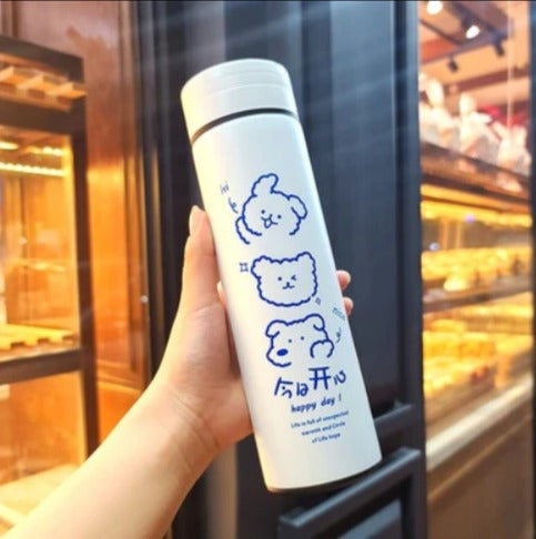 Stylish Bunny Print Temperature Bottle.(500L) - TinyBo