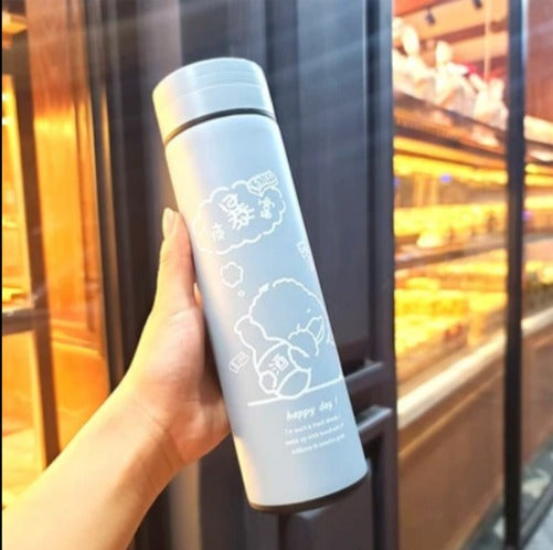 Stylish Bunny Print Temperature Bottle.(500L) - TinyBo