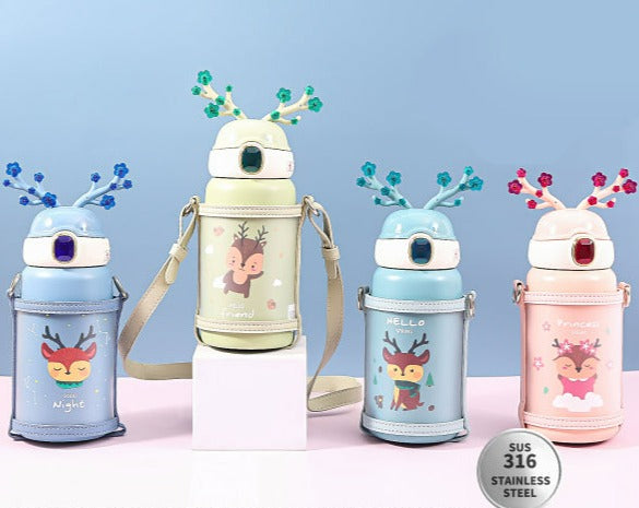 hello friends stylish raindeer sipper water-bottle.(550mL) - TinyBo