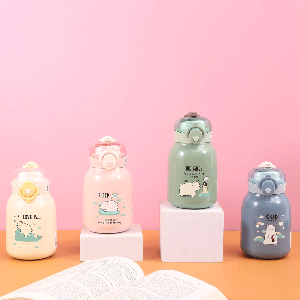 Bear think for you vaccum water-bottle.(350ML) - TinyBo