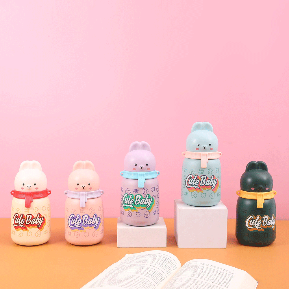 Baby Snow Bear Steel Water Bottle. - TinyBo