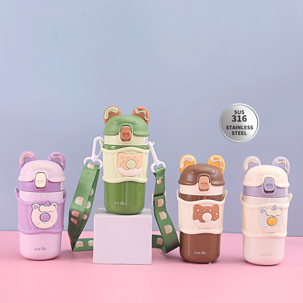 Stylish Bunny ears sipper water-bottle.(380mL) - TinyBo