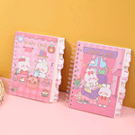 Load image into Gallery viewer, kawaii diary, fancy diary, stylish diary, spiral diary, bunny diary
